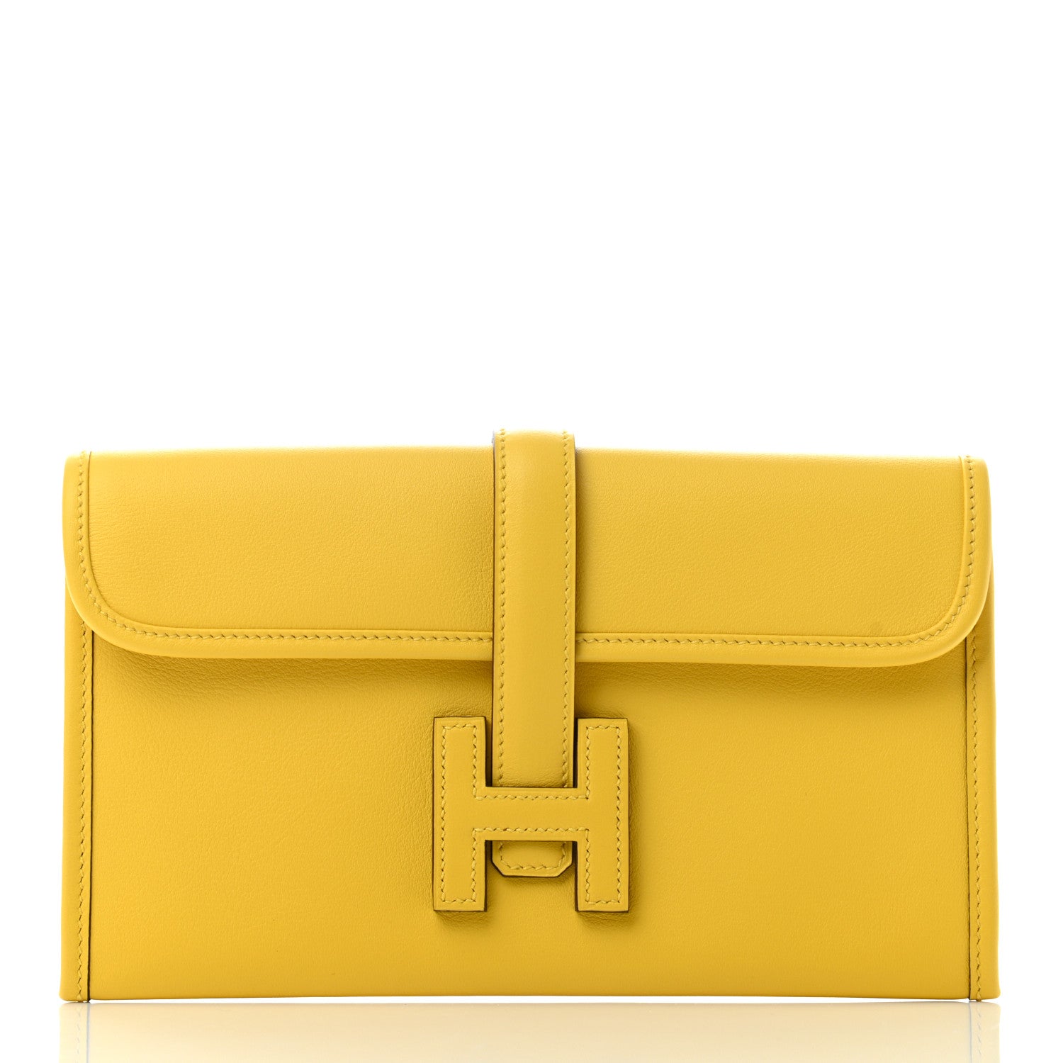 Hermes Swift Verso Jige Duo Clutch Jaune De Naples Mauve Sylvestre 1 of 8