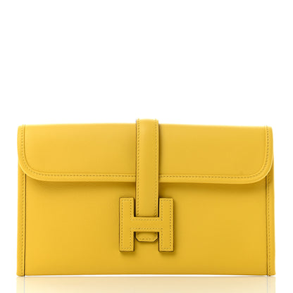 Hermes Swift Verso Jige Duo Clutch Jaune De Naples Mauve Sylvestre 1 of 8