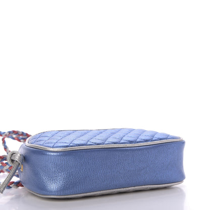 Gucci Laminated Nappa Trapuntata Mini Zumi Dome Shoulder Bag Rosso Marine Argento 4 of 10