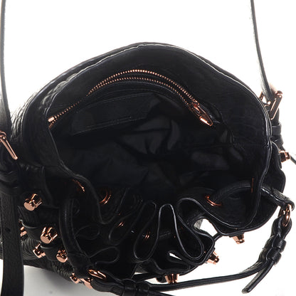 Alexander Wang Pebbled Leather Diego Bucket Bag Black w Rose Gold Hardware 5 of 6