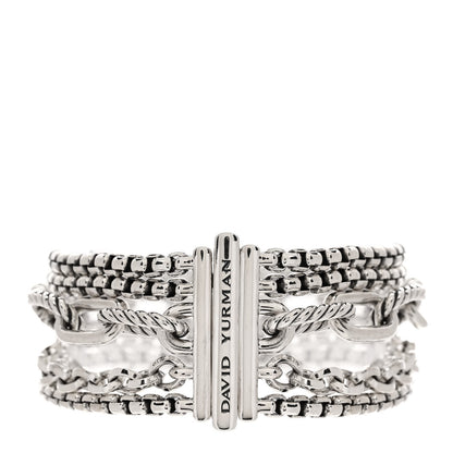 David Yurman Sterling Silver Multi Row Chain Bracelet 2 of 4