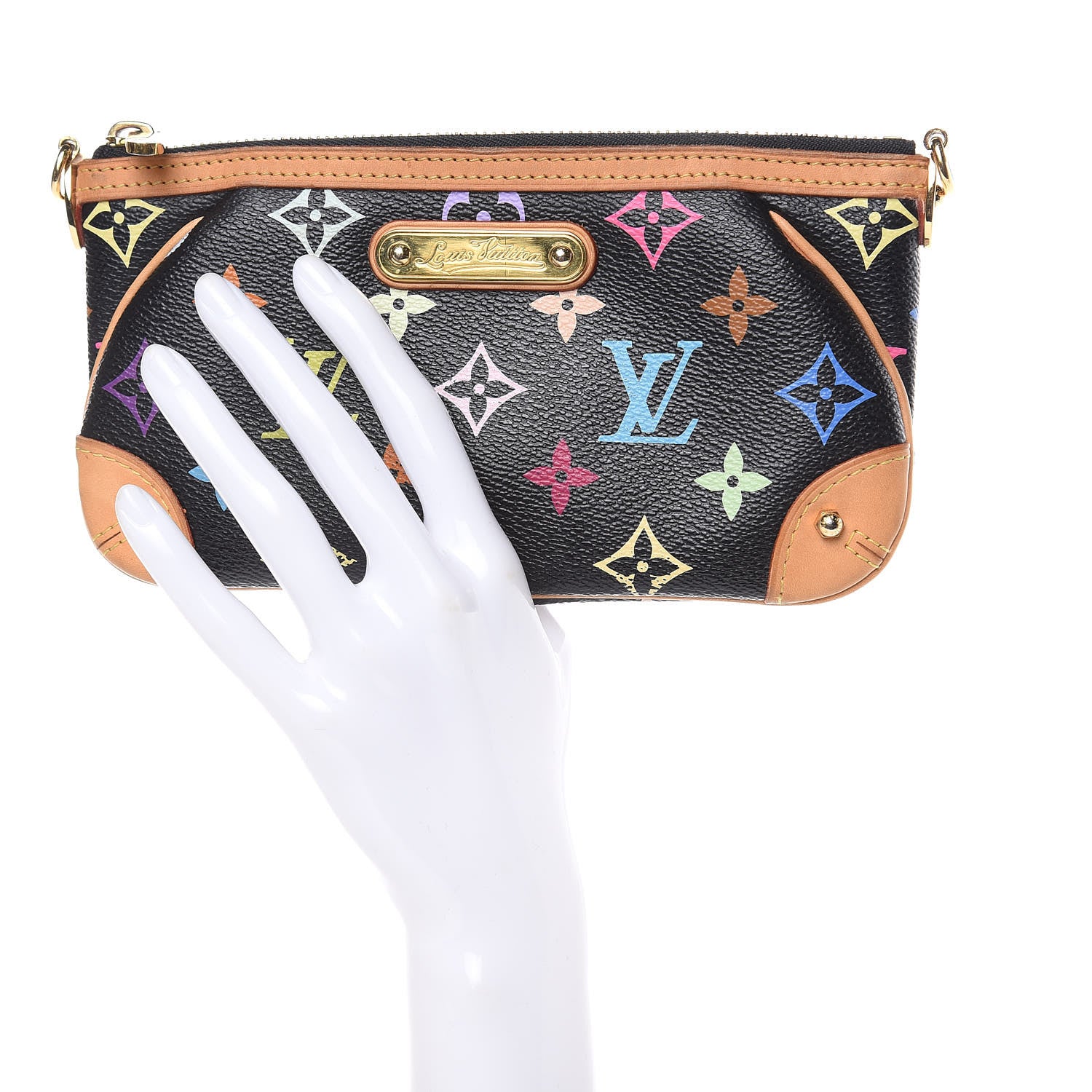 Louis Vuitton Monogram Multicolor Pochette Milla MM Black 2 of 10