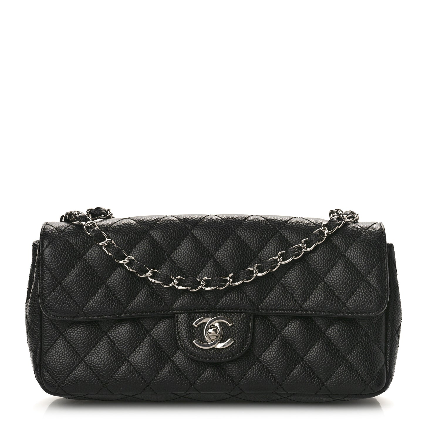 Caviar Quilted East West Flap Black