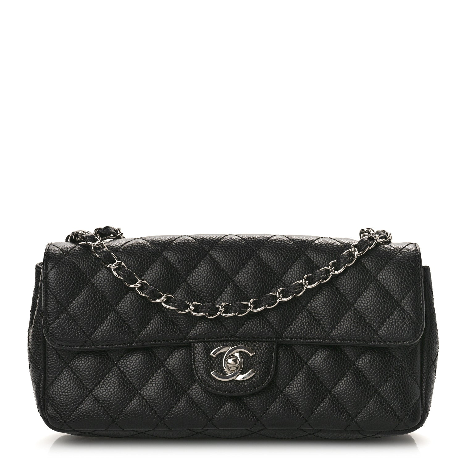 Chanel Caviar Quilted East West Flap Black 1 of 8