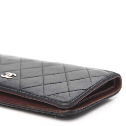 Chanel Lambskin Quilted Yen Wallet Black 10 of 16