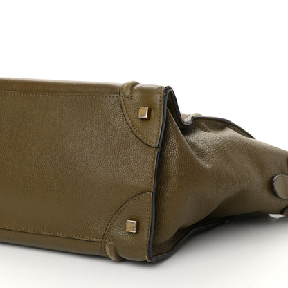 Celine Drummed Calfskin Mini Luggage Jungle 8 of 12