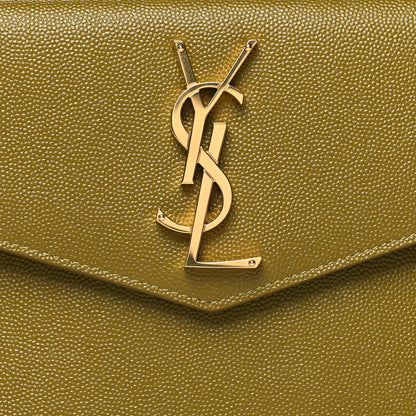Saint Laurent Grain De Poudre Uptown Pouch Olive 7 of 7