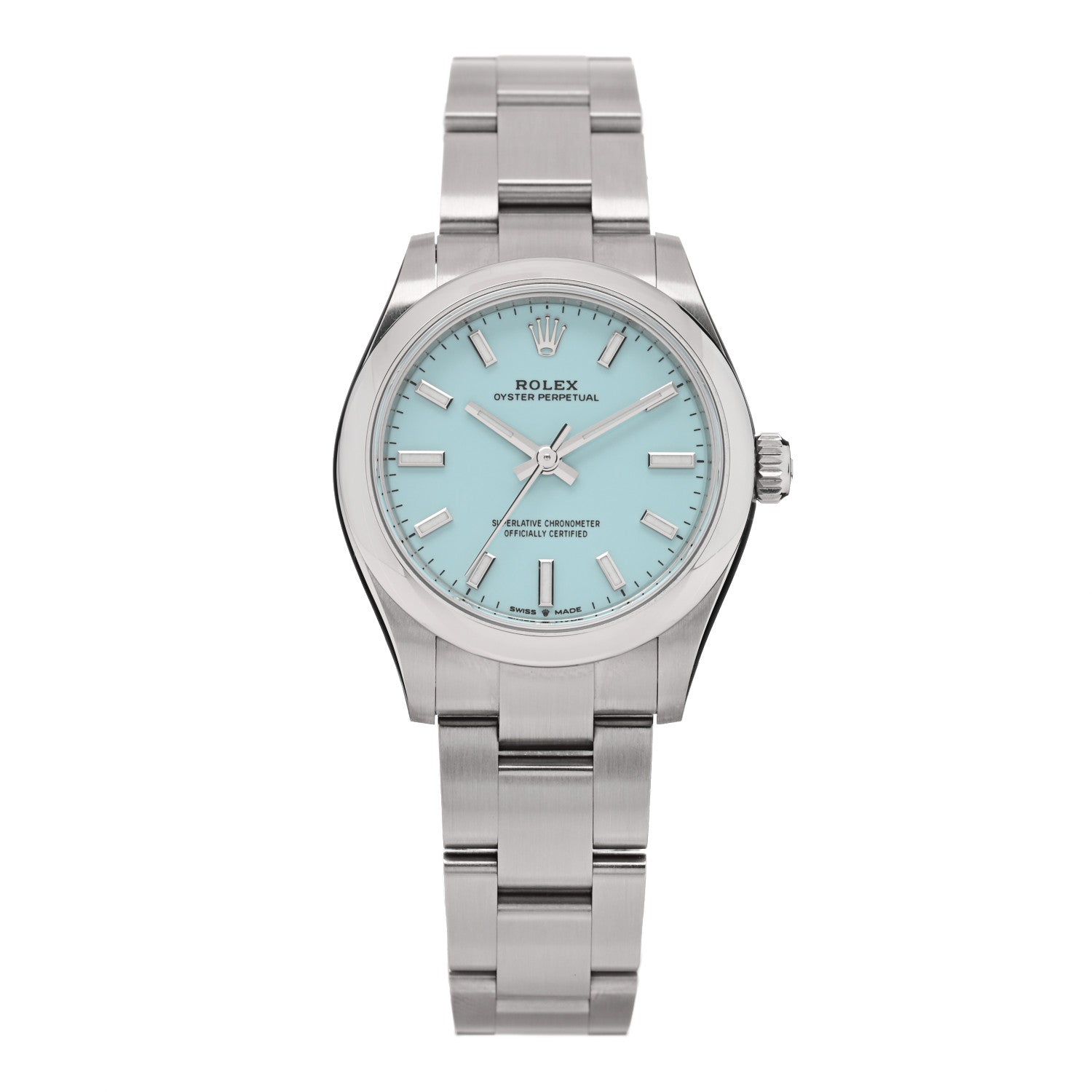 Rolex Stainless Steel 31mm Oyster Perpetual Watch Turquoise 277200 1 of 5