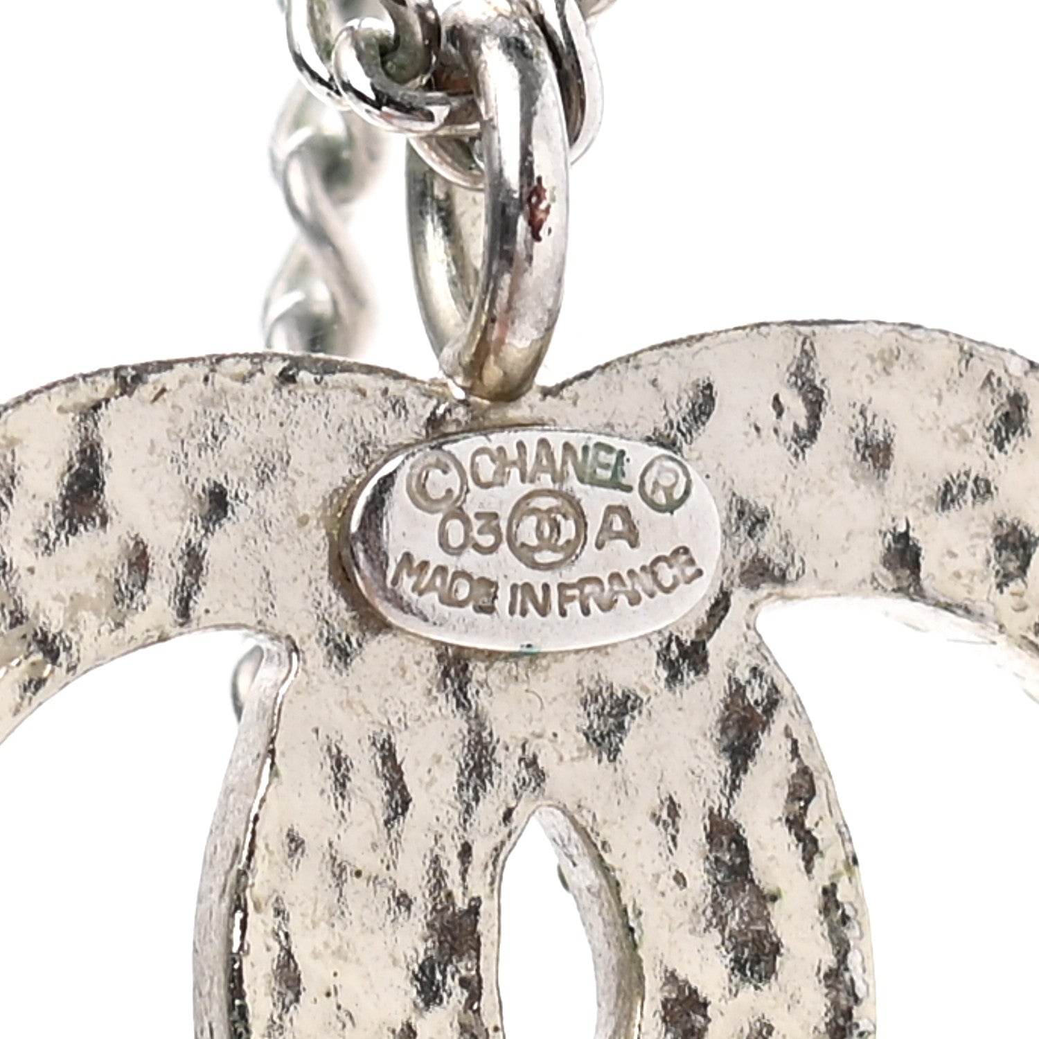 Chanel Metal CC Necklace Silver 6 of 6