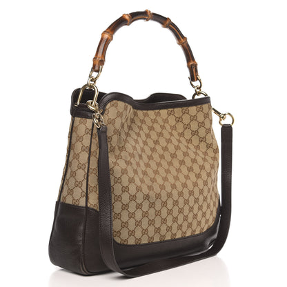 Gucci Monogram Medium Diana Bamboo Shoulder Bag Dark Brown 3 of 11