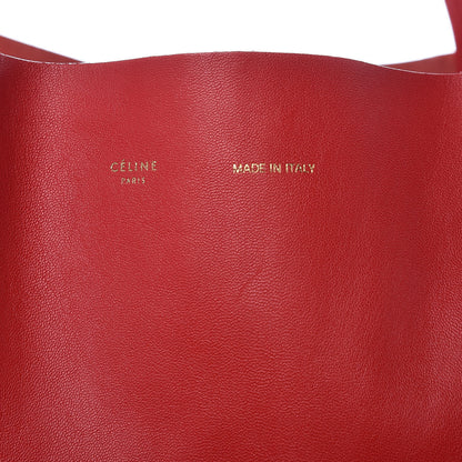 Celine Lambskin Horizontal Cabas Red 7 of 9