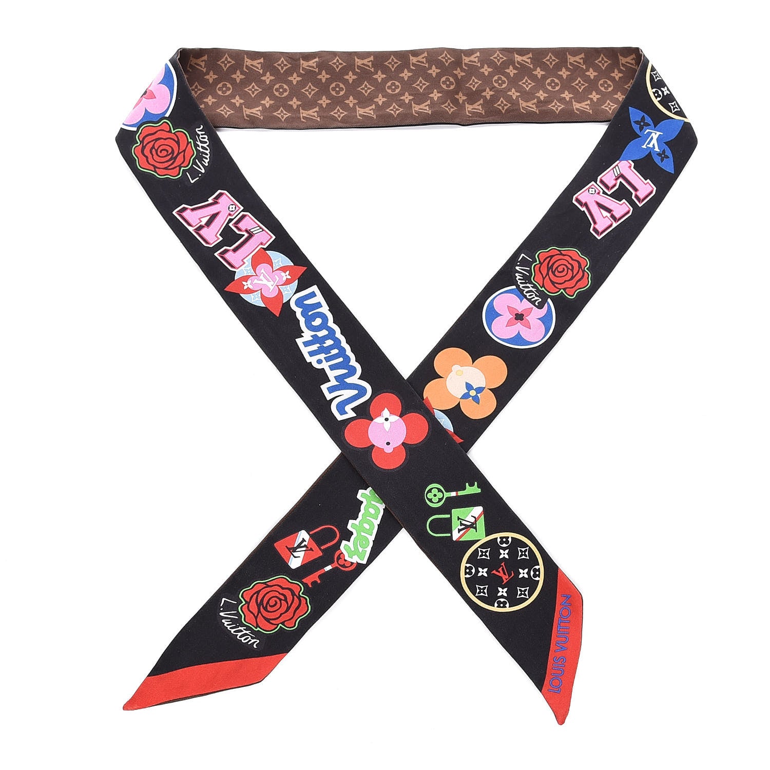 Louis Vuitton Silk Monogram LV Stories BB Bandeau Black 1 of 6