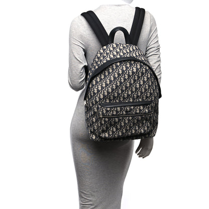 Christian Dior Oblique Calfskin Rider Backpack Beige Black 2 of 10