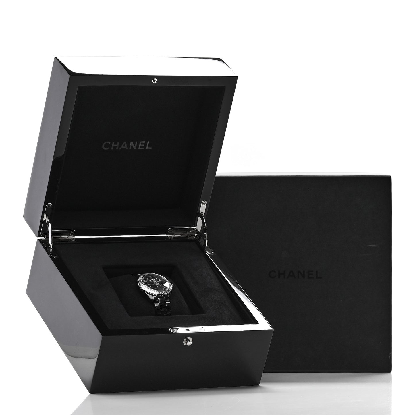Stainless Steel Ceramic Diamond 38mm J12 Limited Edition Mademoiselle La Pausa Automatic Watch Black Black