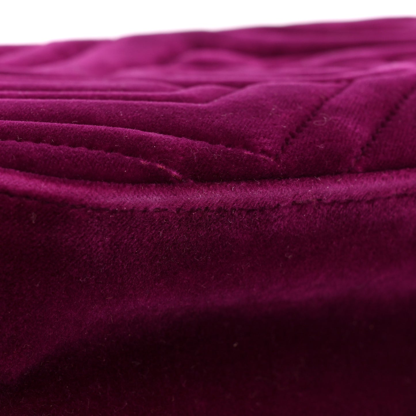 Velvet Matelasse Small GG Marmont Chain Shoulder Bag Fuchsia Violet Cyclamen