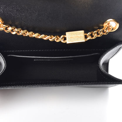 Saint Laurent Grain De Poudre Small Monogram Kate Satchel Black 5 of 9