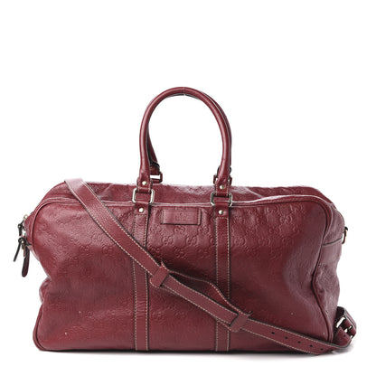 Gucci Guccissima Medium Carry On Duffle Red 1 of 10