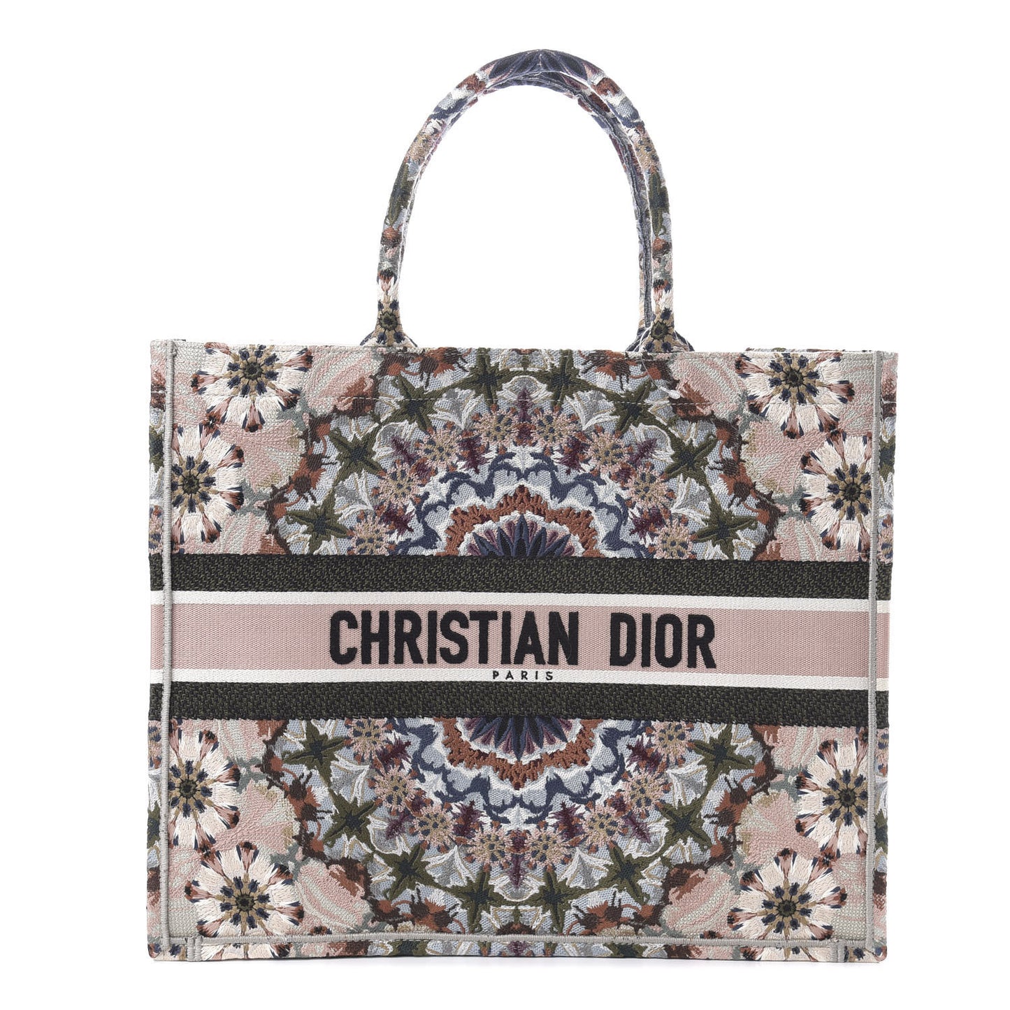 Canvas Embroidered KaleiDioroscopic Book Tote Multicolor