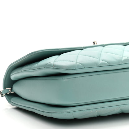 Chanel Lambskin Quilted Medium Trendy CC Flap Dual Handle Bag Light Green 9 of 10