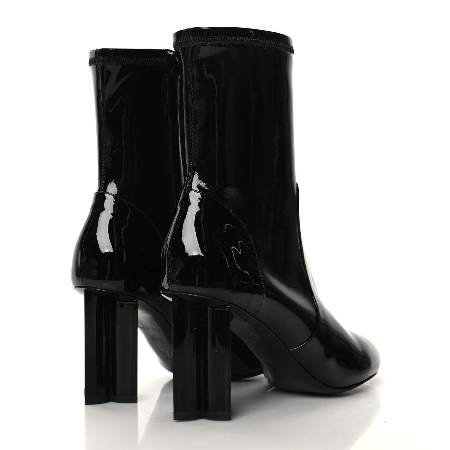 Louis Vuitton Patent Silhouette Ankle Boots 37.5 Black 4 of 7