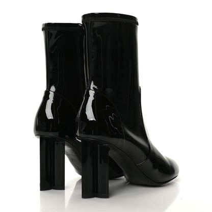 Louis Vuitton Patent Silhouette Ankle Boots 37.5 Black 4 of 7