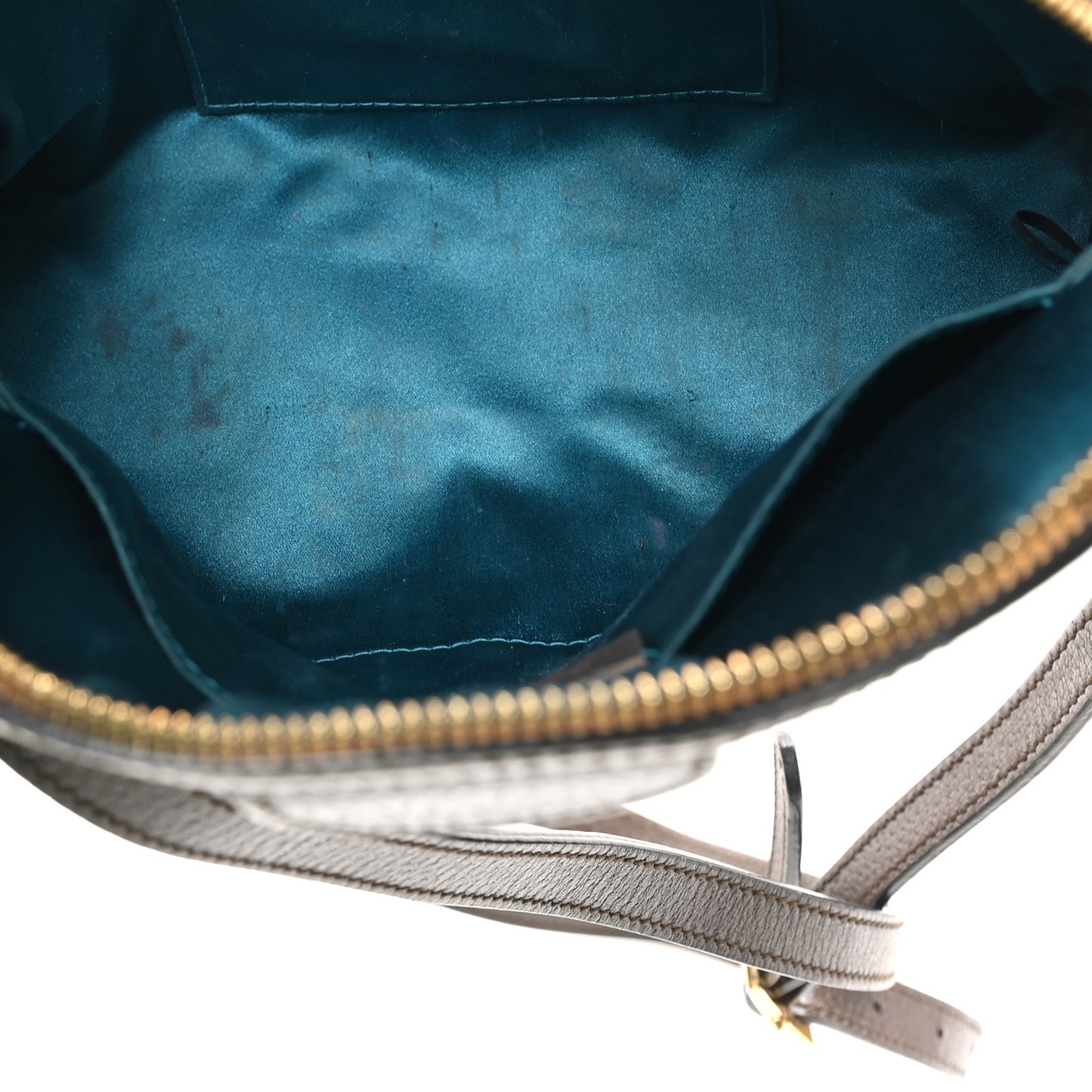 GG Supreme Monogram Textured Dollar Calfskin Web Small Ophidia Dome Shoulder Bag Beige Ebony New Acero