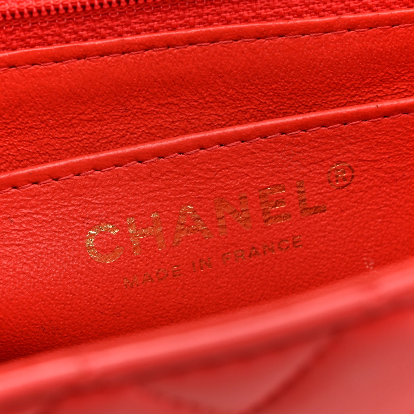 Lambskin Quilted Mini Rectangular Flap Coral