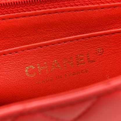 Chanel Lambskin Quilted Mini Rectangular Flap Coral 6 of 17