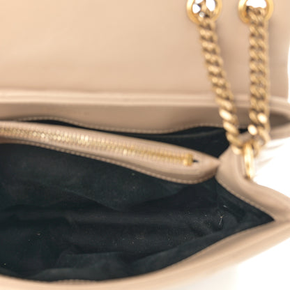 Saint Laurent Calfskin Y Quilted Monogram Small Loulou Chain Satchel Dark Beige 5 of 12