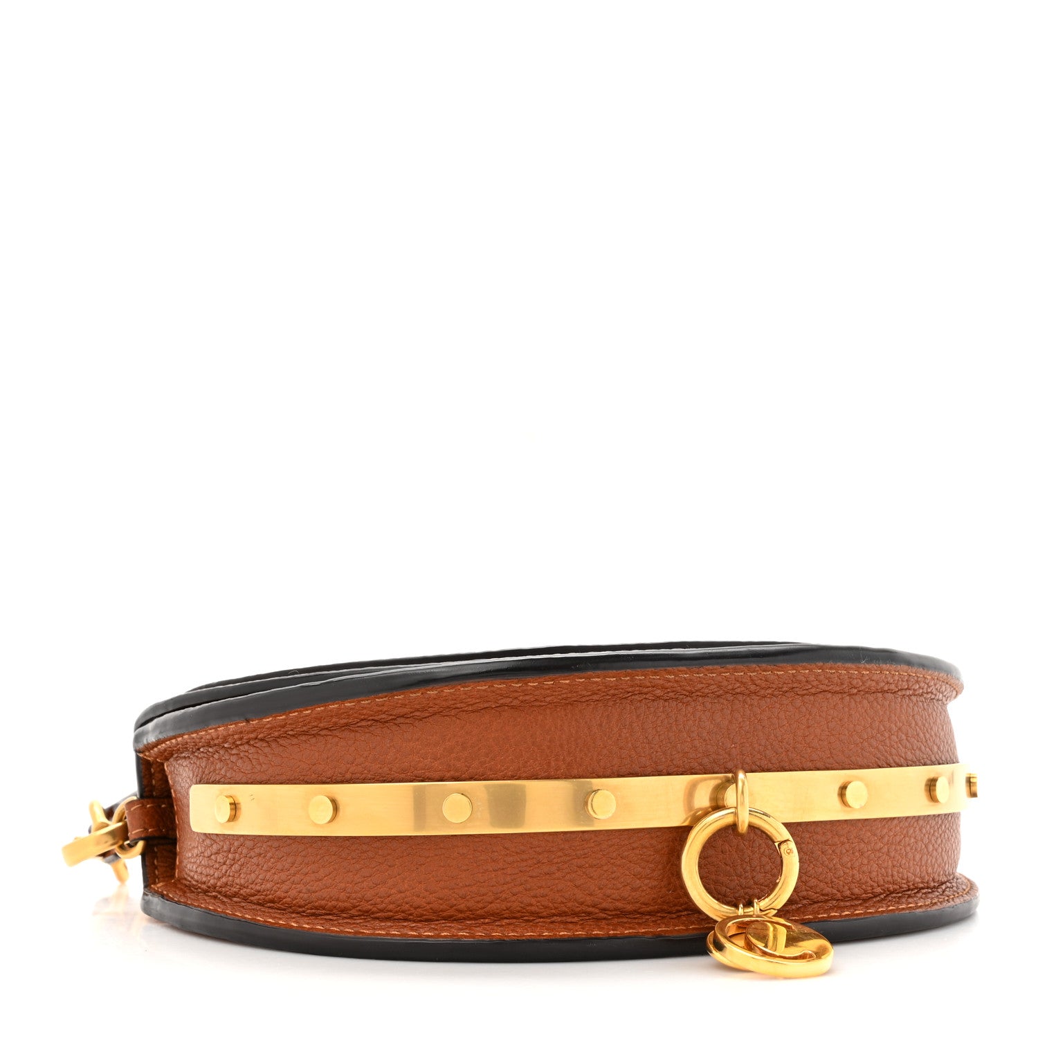 Chloe Calfskin Small Nile Bracelet Minaudiere Bag Caramel 4 of 9