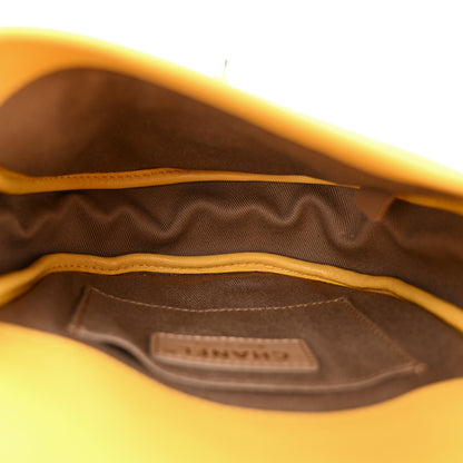 Chanel Goatskin Stitched Casual Trip Messenger Flap Yellow 5 of 10