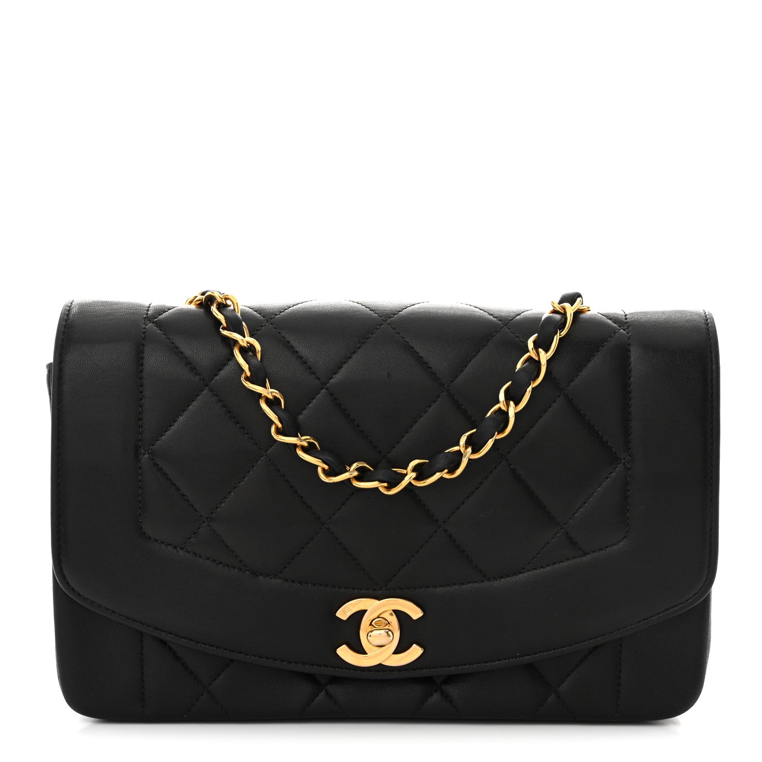Chanel Lambskin Quilted Small Single Flap Black 1 of 12