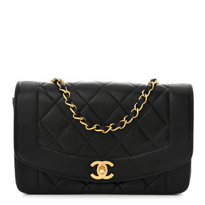 Chanel Lambskin Quilted Small Single Flap Black 1 of 12