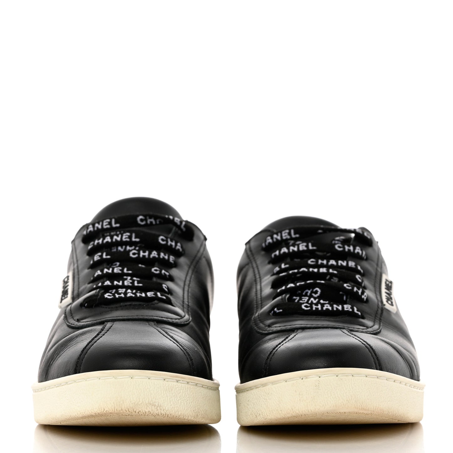 Calfskin CC Womens Sneakers 38.5 Black