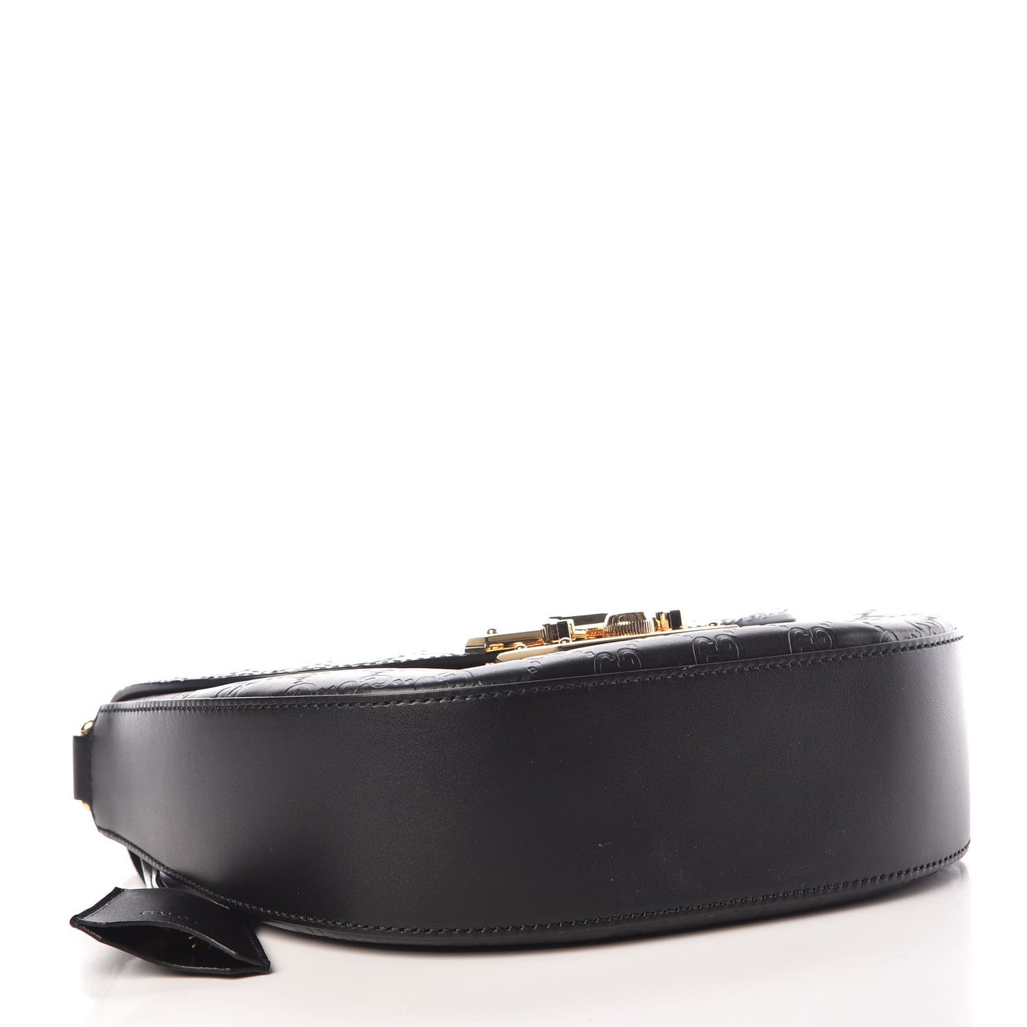 Guccissima Web Medium Padlock Messenger Shoulder Bag Black