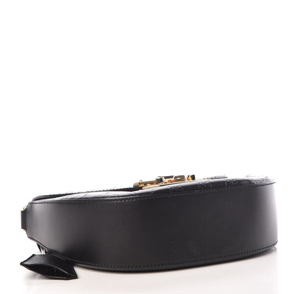 Gucci Guccissima Web Medium Padlock Messenger Shoulder Bag Black 4 of 11