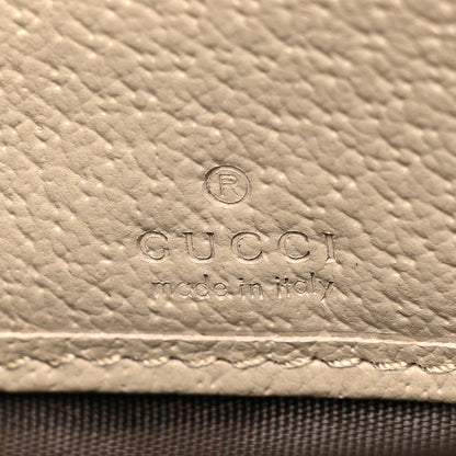 Gucci GG Supreme Monogram Textured Dollar Calfskin Web Ophidia Zip Around Wallet Beige Mystic White Oatmeal 9 of 11