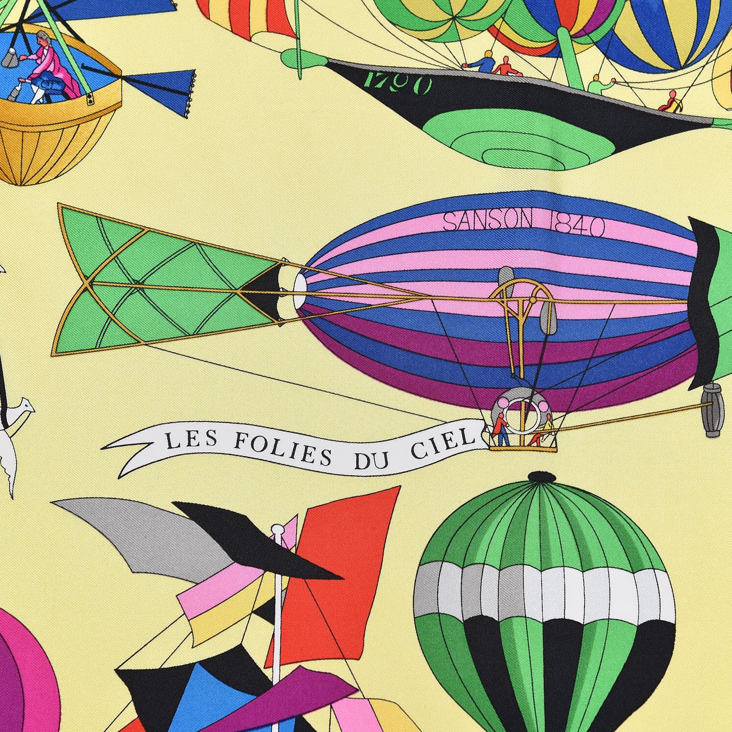 Hermes Silk Les Folies Du Ciel Scarf 90 4 of 6