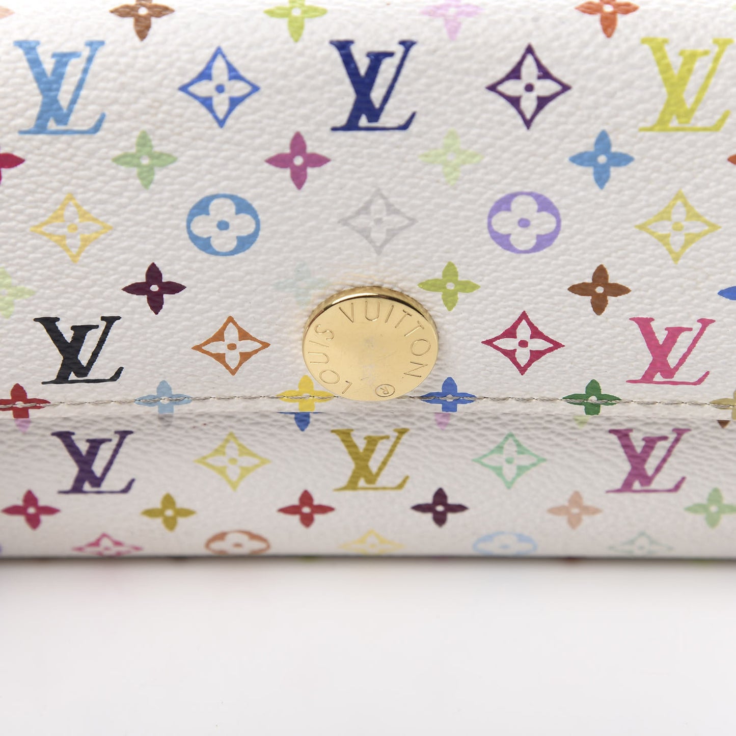 Monogram Multicolor Sarah Wallet White