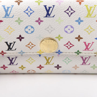 Louis Vuitton Monogram Multicolor Sarah Wallet White 10 of 10