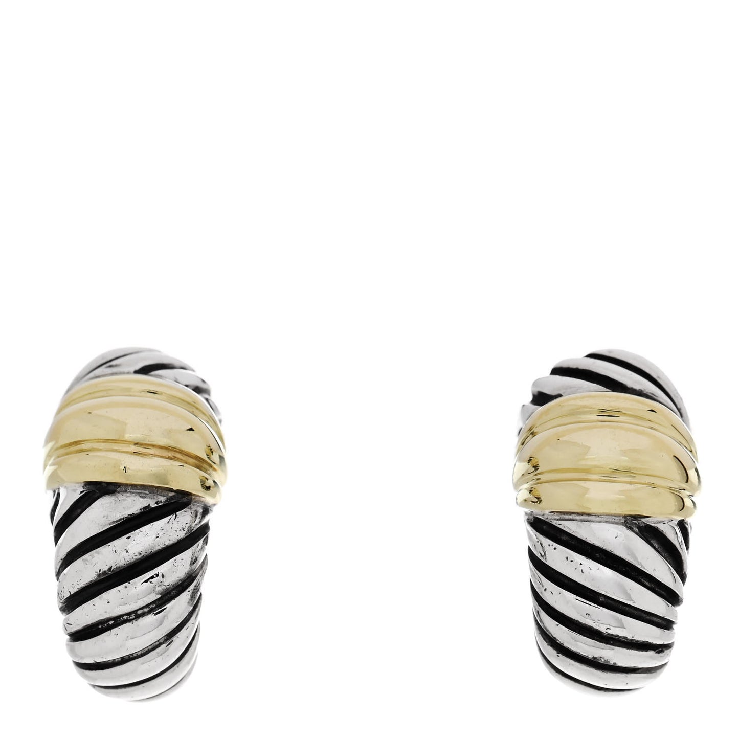 Sterling Silver 14K Gold Thoroughbred Shrimp Earrings