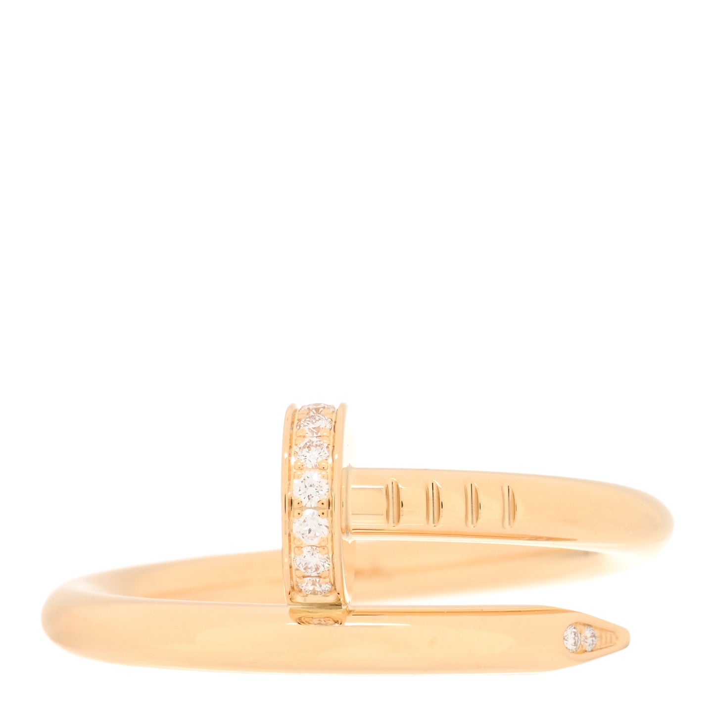 18K Yellow Gold Diamond Juste Un Clou Ring 56 7.5