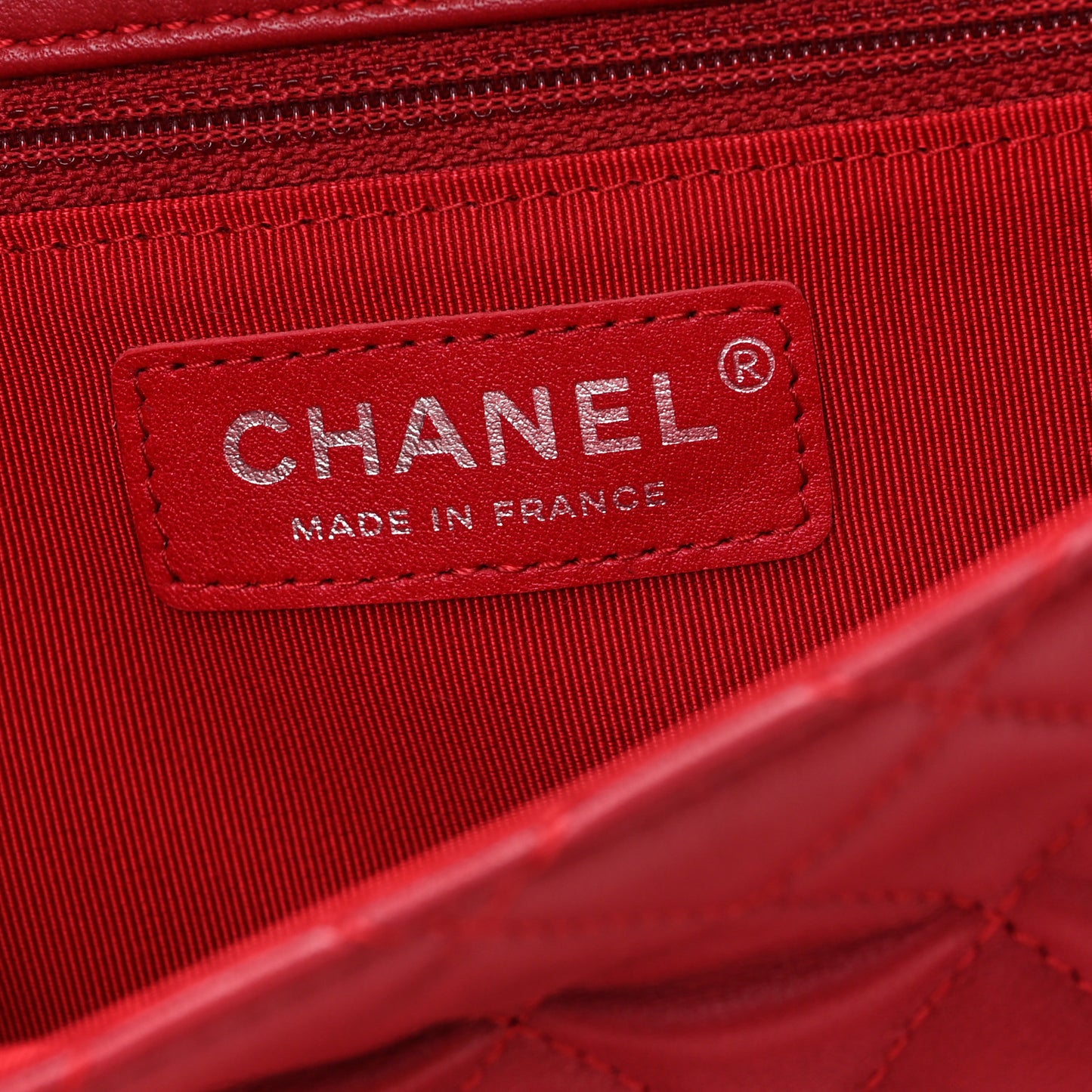 Lambskin Quilted Small Hula Hoop Flap Red