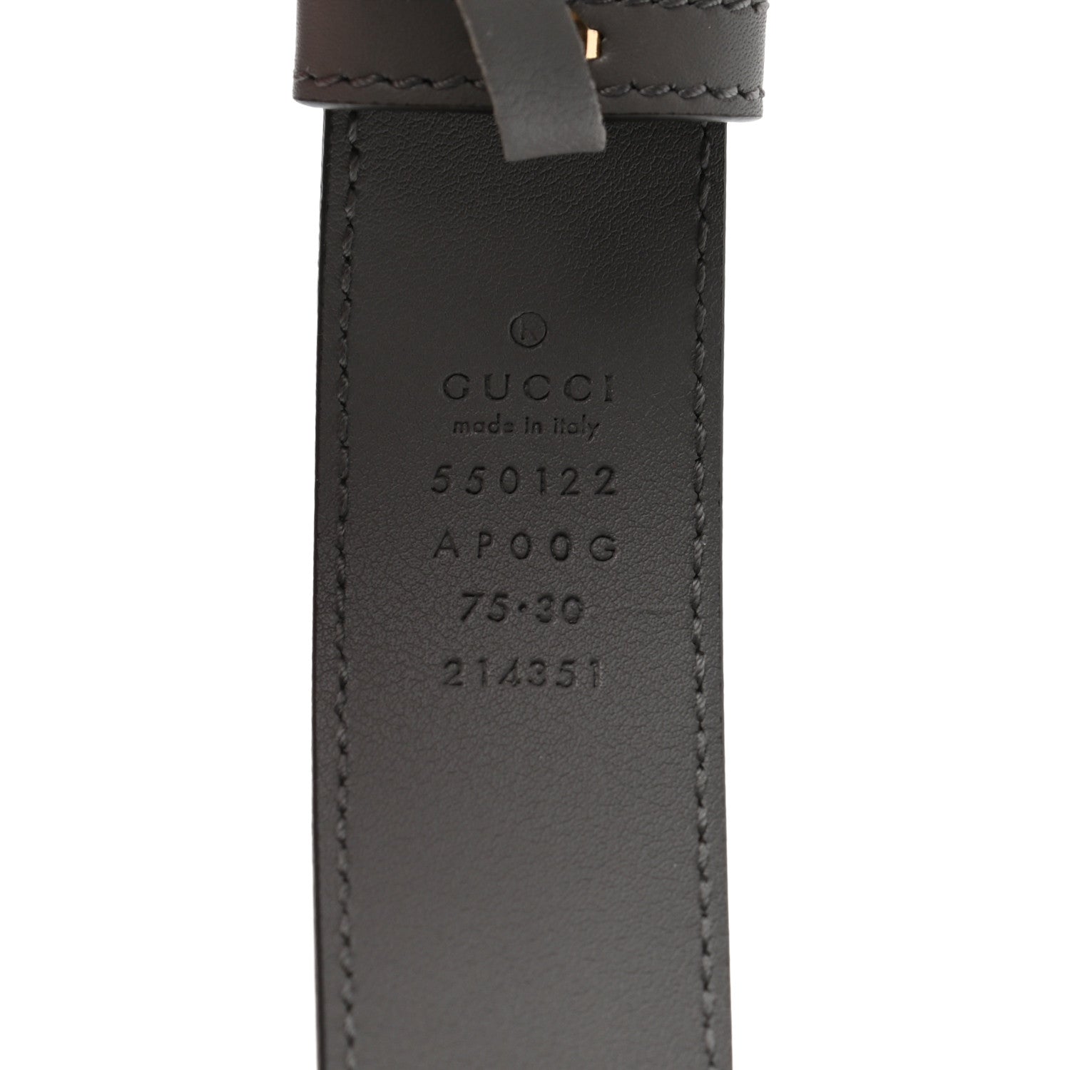 Gucci Calfskin Zumi 30mm Belt 75 30 Dusty Grey 5 of 5