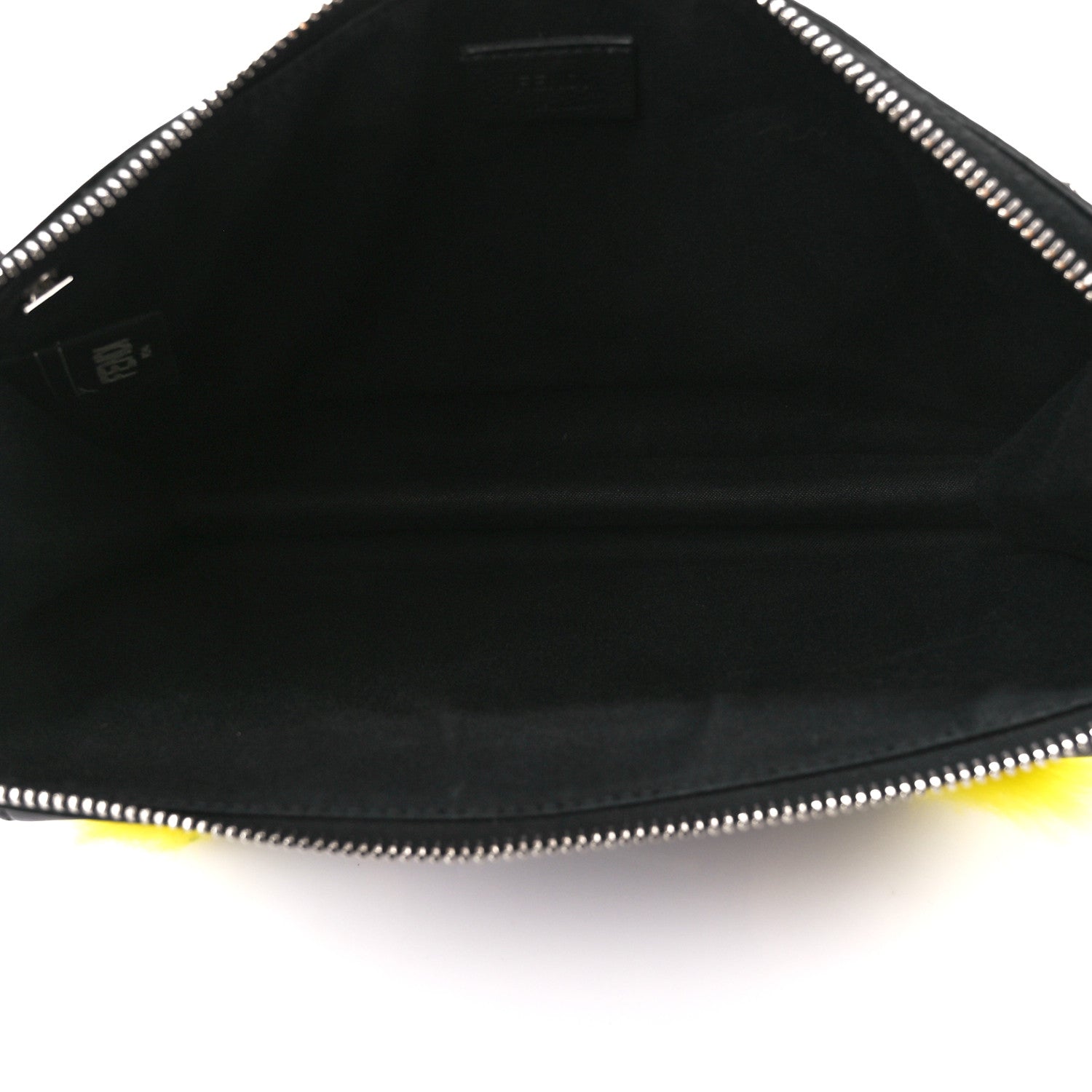 Fendi Vitello Dolce Fox Elaphe Ayers Hypnoteyes Min 2Jours Pouch Black Giallo Multicolor 5 of 15