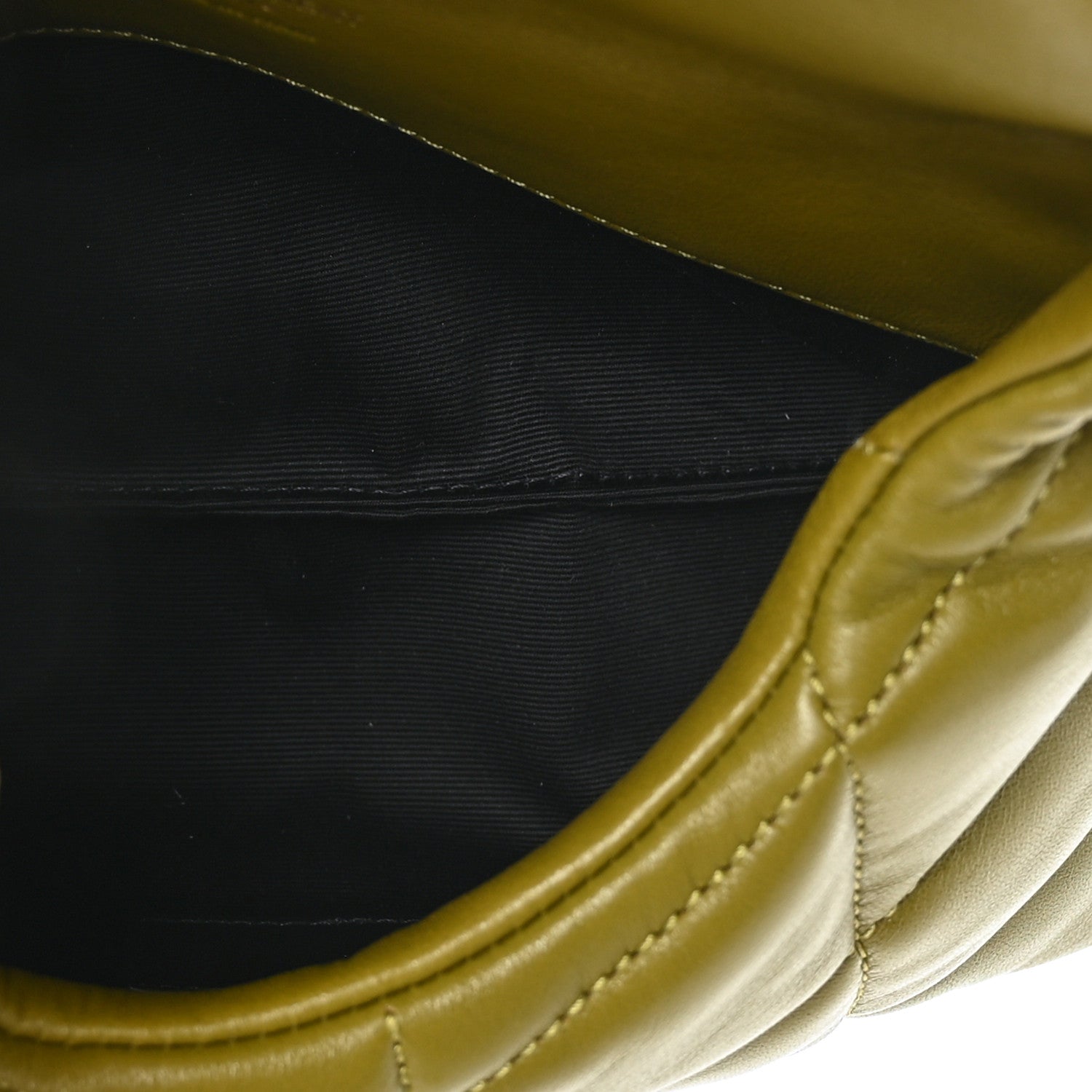 Saint Laurent Lambskin Monogram Loulou Puffer Pouch Clutch Olive 5 of 10