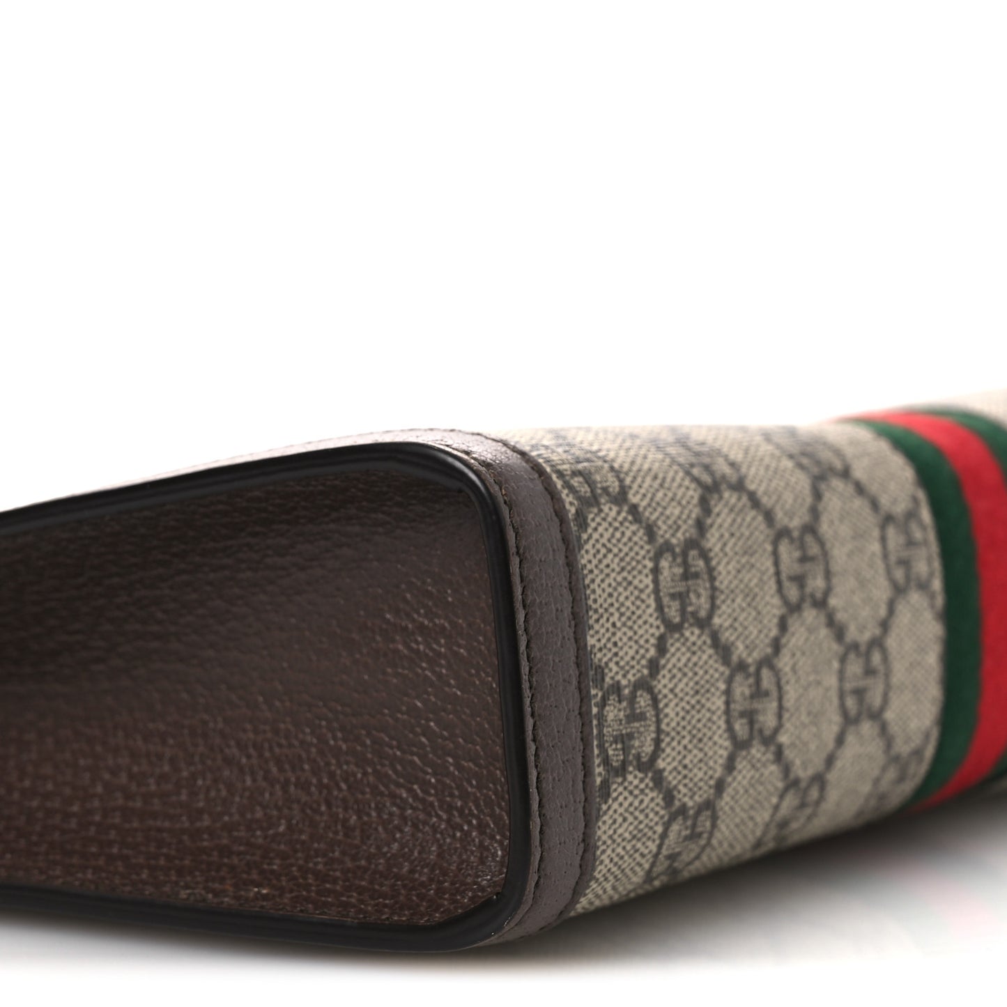 GG Supreme Monogram Web Ophidia Pouch Brown