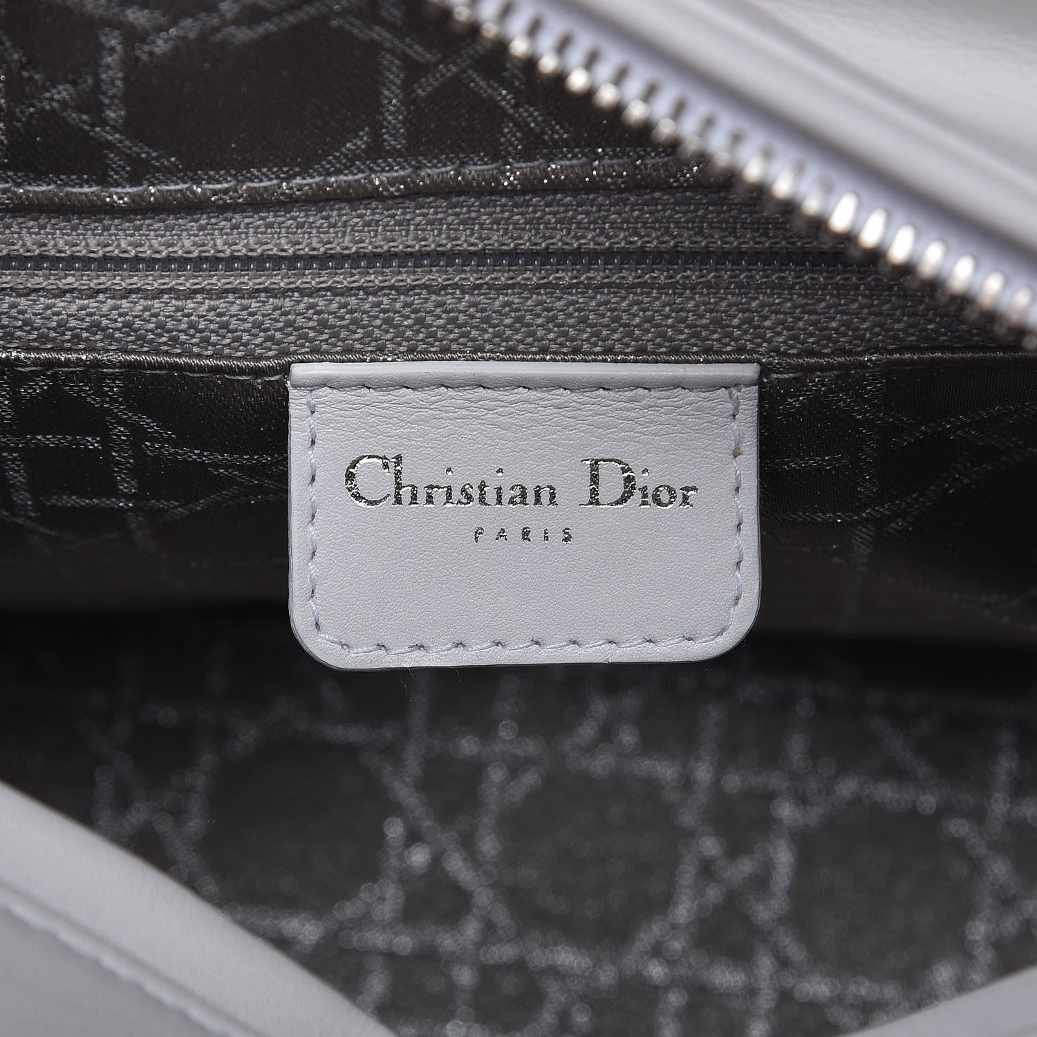 Christian Dior Lambskin Studded Cannage Medium Lady Dior White 6 of 8