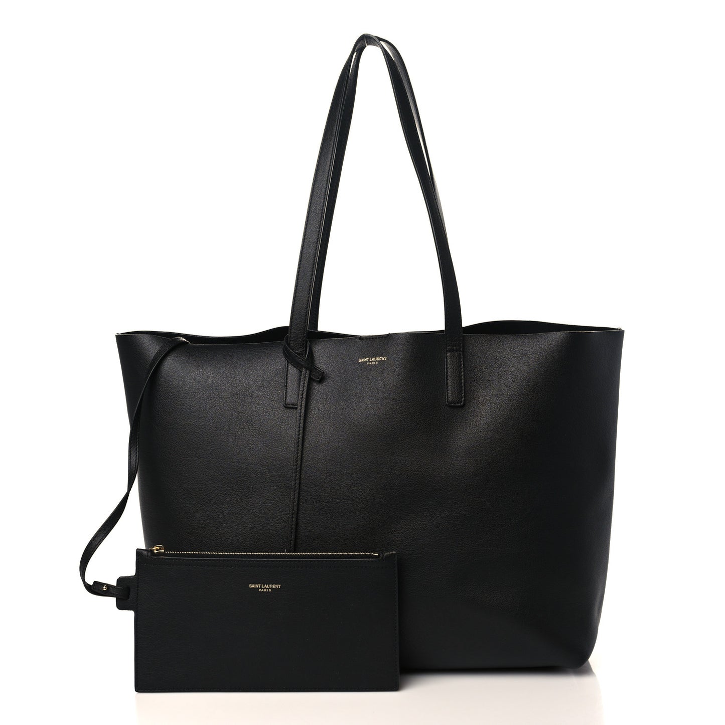 Calfskin Large Shopping Tote Black