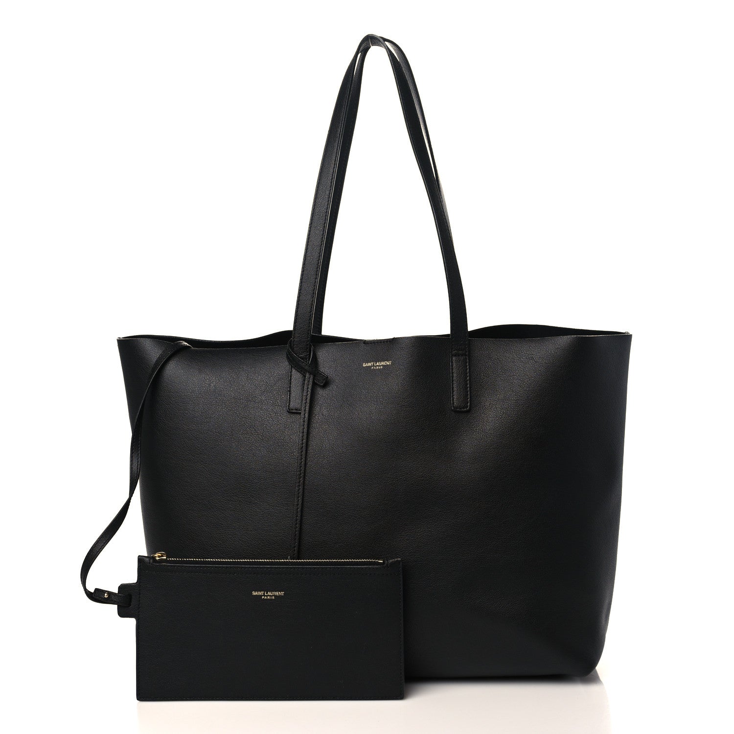Saint Laurent Calfskin Large Shopping Tote Black 1 of 10